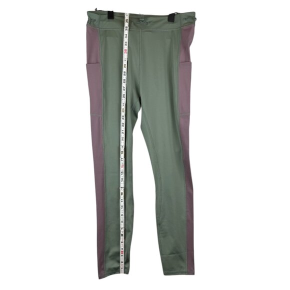 NWT Motion 365+ High Waisted Bungee Leggings Purple/Green w/Pockets-Extra Large - Picture 3 of 8